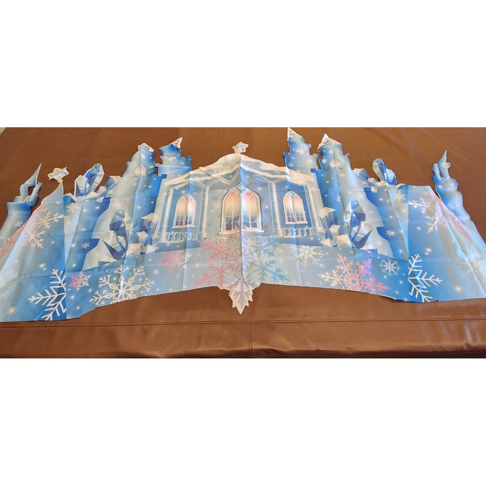 Winter Ice Castle Doorway Decoration LED Lights Snowflake Party Backdrop